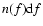 $n(f){\rm d}f$