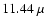 $11.44~\mu$