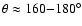 ${\theta\approx 160{-}180^\circ}$