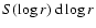 ${S(\log r)~{\rm d}\log r}$
