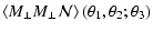 $\displaystyle \left\langle M_\perp M_\perp{\cal
N} \right\rangle(\theta_1,\theta_2;\theta_3)$