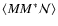 $\left\langle MM^*{\cal
N} \right\rangle$