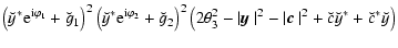 $\displaystyle \left(\breve{y}^* {\rm e}^{{\rm i}\varphi_1} +\breve{g}_1\right)^...
...\mbox{\boldmath$c$ } \vert^2+\breve{c} \breve{y}^*+\breve{c}^* \breve{y}\right)$