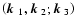 $\left(\mbox{\boldmath$k$ }_1,\mbox{\boldmath$k$ }_2;\mbox{\boldmath$k$ }_3\right)$