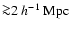 ${\ga} 2~
h^{-1}~{\rm Mpc}$