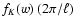 $f_K(w)~(2\pi/\ell)$