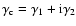 $\gamma_{\rm c}=\gamma_1+{\rm i}\gamma_2$