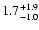 $\rm 1.7_{-1.0}^{+1.9}$