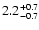 $\rm 2.2_{-0.7}^{+0.7}$