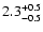 $\rm 2.3_{-0.5}^{+0.5}$