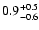 $\rm0.9_{-0.6}^{+0.5}$