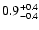 $\rm0.9_{-0.4}^{+0.4}$
