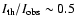 $I_{\rm th}/I_{\rm obs}\sim 0.5$