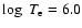 $\log~T_{\rm e} = 6.0$