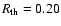 $R_{\rm th} = 0.20$