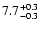 $\rm 7.7_{-0.3}^{+0.3}$