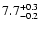 $\rm 7.7_{-0.2}^{+0.3}$