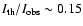 $I_{\rm th}/I_{\rm obs} \sim
0.15$