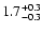 $\rm 1.7_{-0.3}^{+0.3}$
