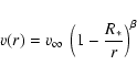 \begin{displaymath}v(r) = v_{\infty}~\left(1 - \frac{R_*}{r}\right)^{\beta}
\end{displaymath}