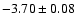 $-3.70 \pm 0.08$