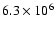 $6.3\times10^6$