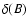 $\delta(B)$