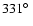 $331\hbox{$^\circ$ }$