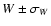 $W\pm\sigma_W$