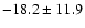 $ -18.2 \pm 11.9 $