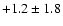 $ +1.2 \pm 1.8 $