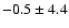 $ -0.5 \pm 4.4 $