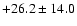 $ +26.2 \pm 14.0 $