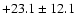 $ +23.1 \pm 12.1 $