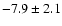 $ -7.9 \pm 2.1 $