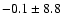 $ -0.1 \pm 8.8 $