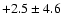 $ +2.5 \pm 4.6 $