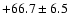 $ +66.7 \pm 6.5 $