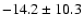 $ -14.2 \pm 10.3 $