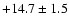 $ +14.7 \pm 1.5 $