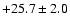 $ +25.7 \pm 2.0 $