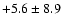 $ +5.6 \pm 8.9 $