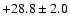 $ +28.8 \pm 2.0 $