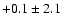 $ +0.1 \pm 2.1 $