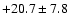 $ +20.7 \pm 7.8 $
