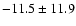 $ -11.5 \pm 11.9 $