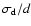$\sigma_{\rm d}/d$