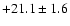 $ +21.1 \pm 1.6 $
