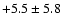 $ +5.5 \pm 5.8 $