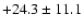 $ +24.3 \pm 11.1 $